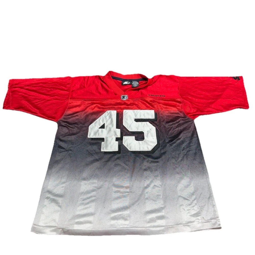 Starter Jersey 45 Mens Large Sports Red Black Activewear Gym Track Basketball